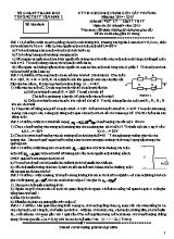 Đề thi chọn học sinh giỏi cấp trường môn Vật lí Lớp 11 - Năm học 2014-2015 - Trường THPT Yên Định 2 (Có đáp án)
